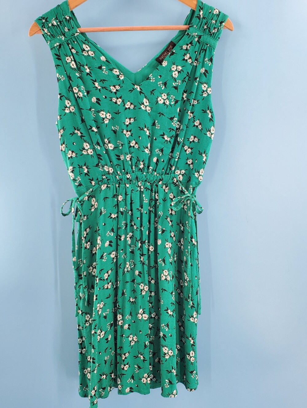 Rachel Zoe green floral midi dress 10